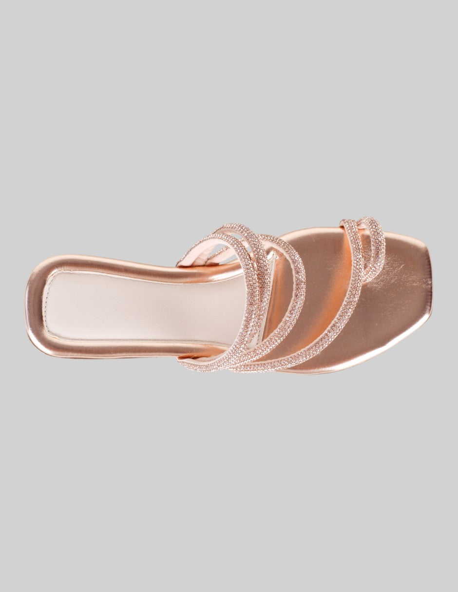 Sandalias de piso Birt en Sintético – Dorado