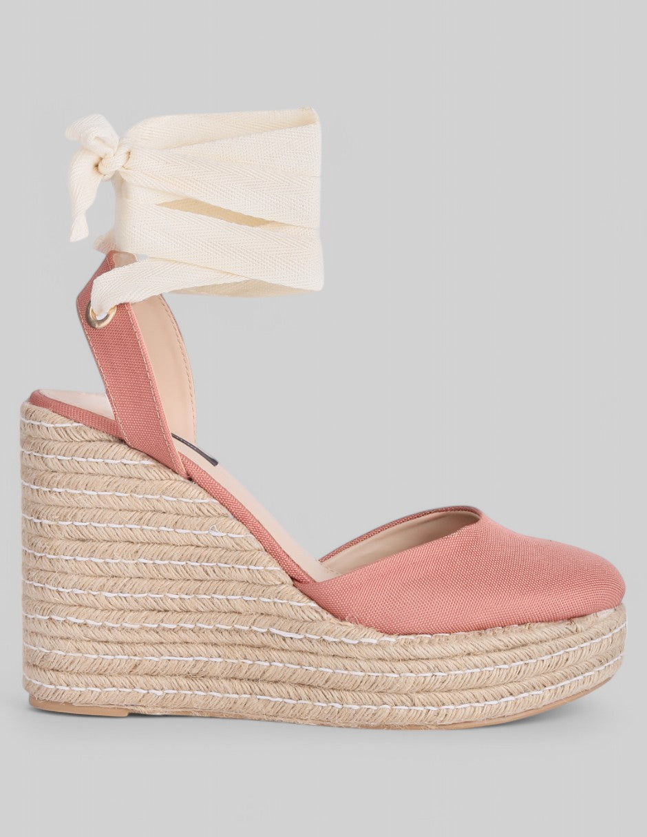 Alpargatas Daril en Textil - Rosa