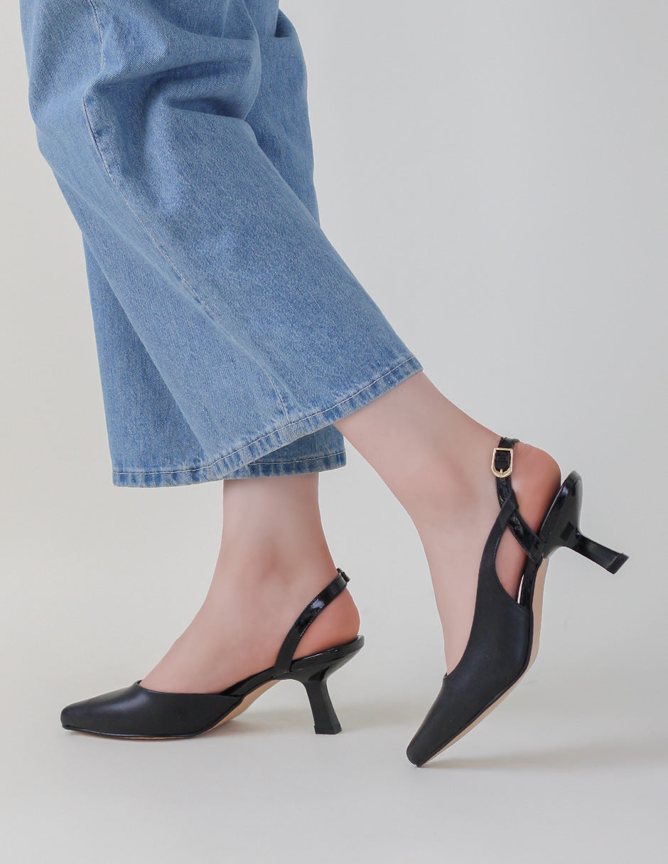 Zapatillas Kitten en Piel vegana – Negro