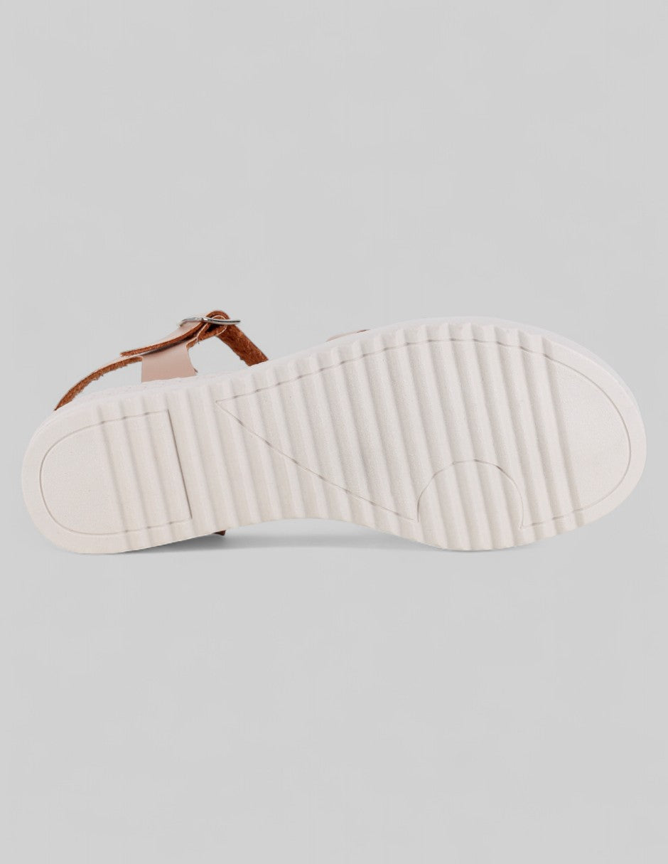 Sandalias con plataforma Soft en Piel vegana – Beige