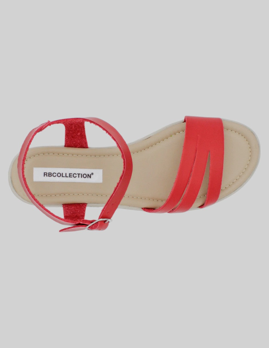 Sandalias con plataforma Daril en Piel vegana - Rojo
