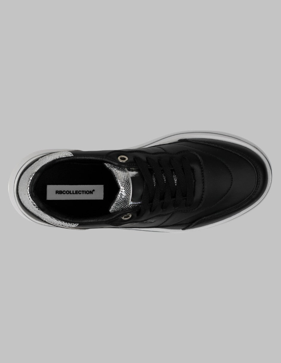 Tenis con cordones Chunk Piel vegana - Negro