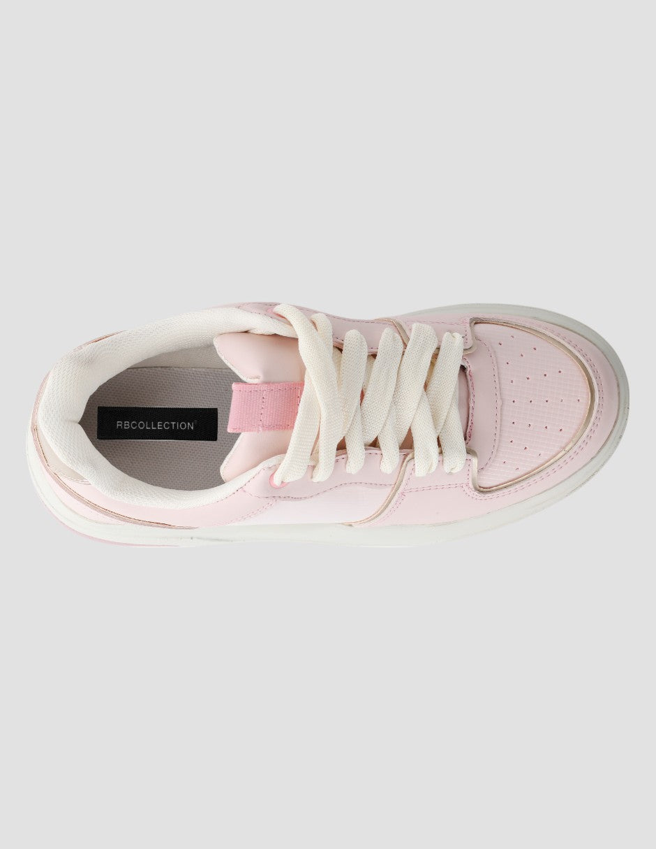 Tenis con cordones Urban Piel vegana - Rosa