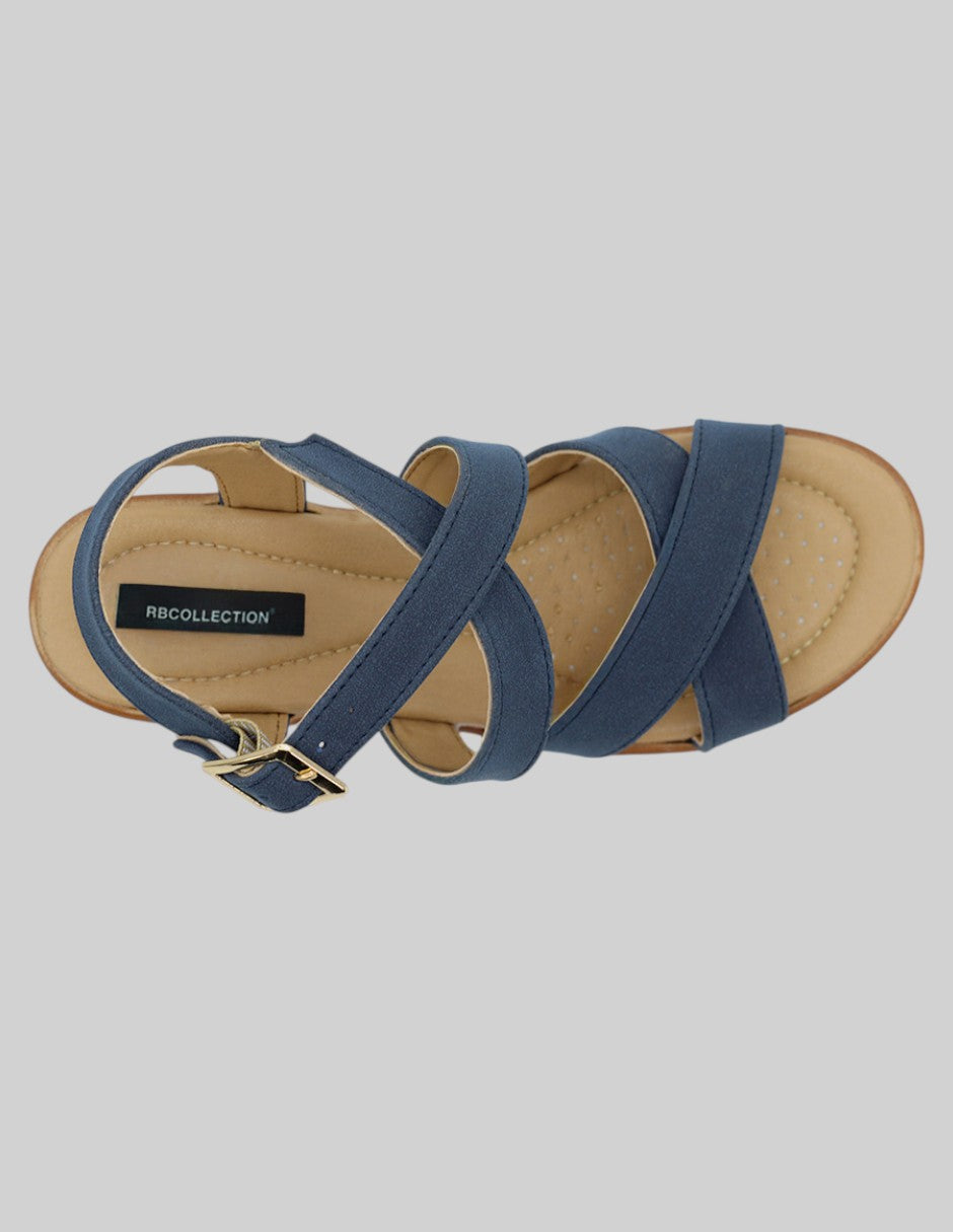 Sandalias con plataforma Been en Piel vegana - Azul