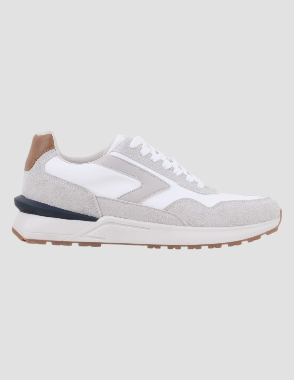 Tenis tipo deportivo Exterior Piel vegana Color Beige Para Hombre De RBCOLLECTION