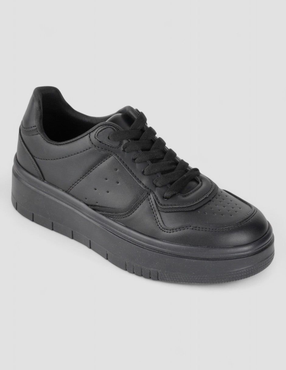 Tenis con cordones Urban Piel vegana - Negro