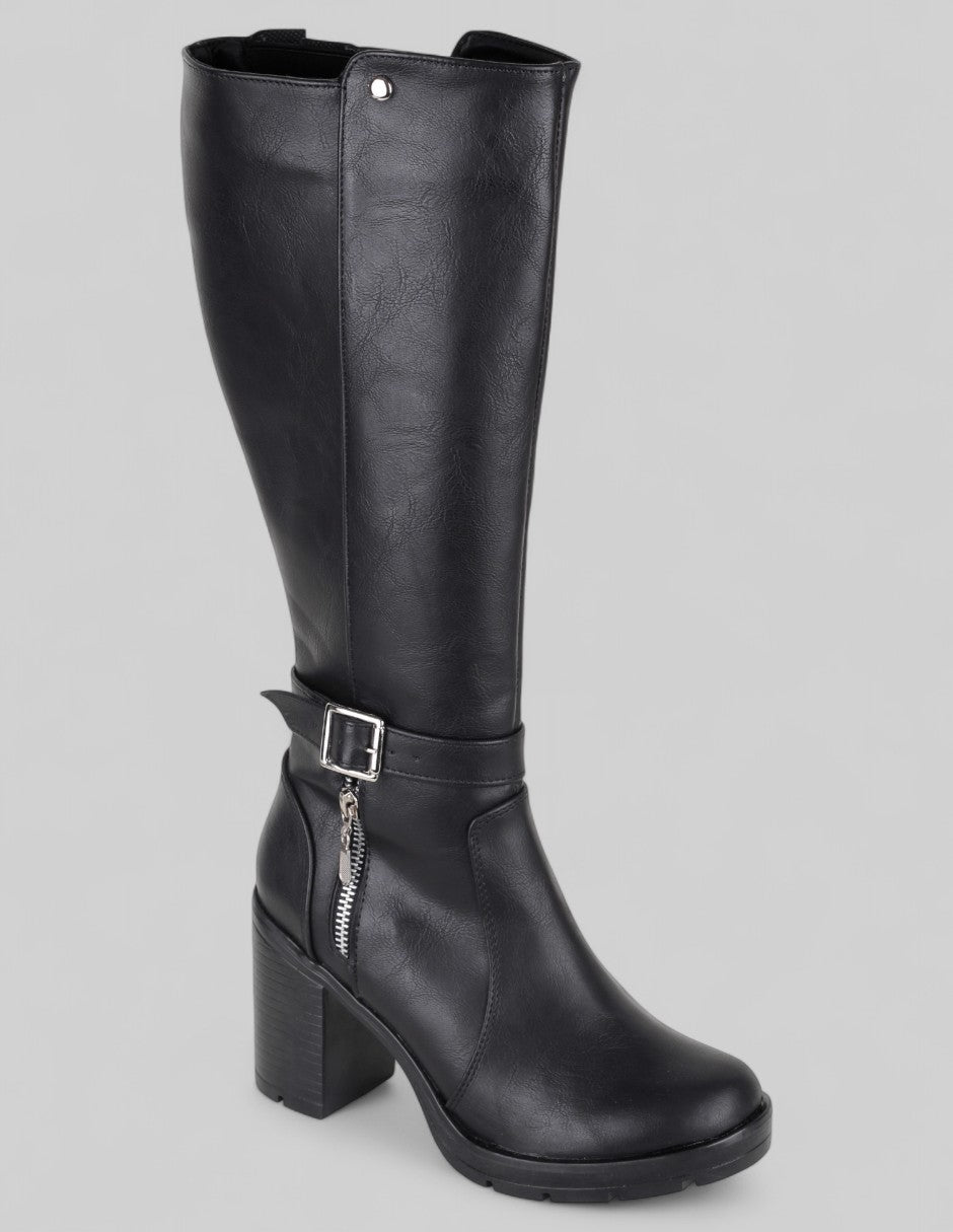 Botas altas Exterior Piel vegana Color Negro Para Mujer De RBCOLLECTION