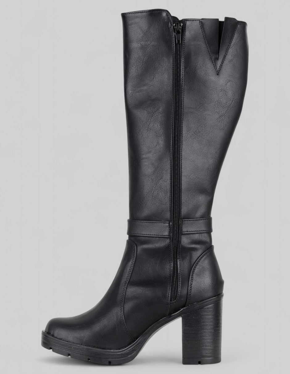 Botas altas Hella en Piel vegana – Negro