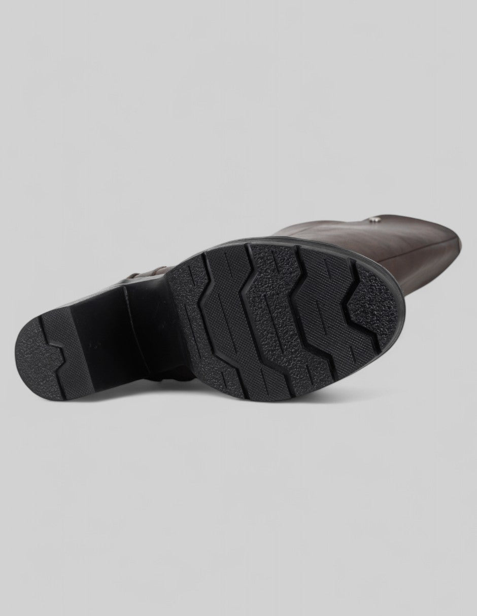 Botas altas Hella en Piel vegana – Café