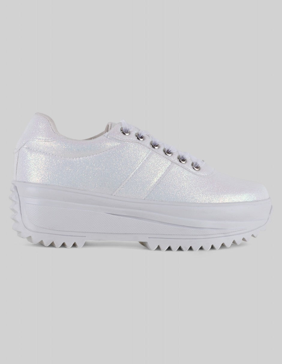 Tenis con cordones Aura en Sintético – Blanco
