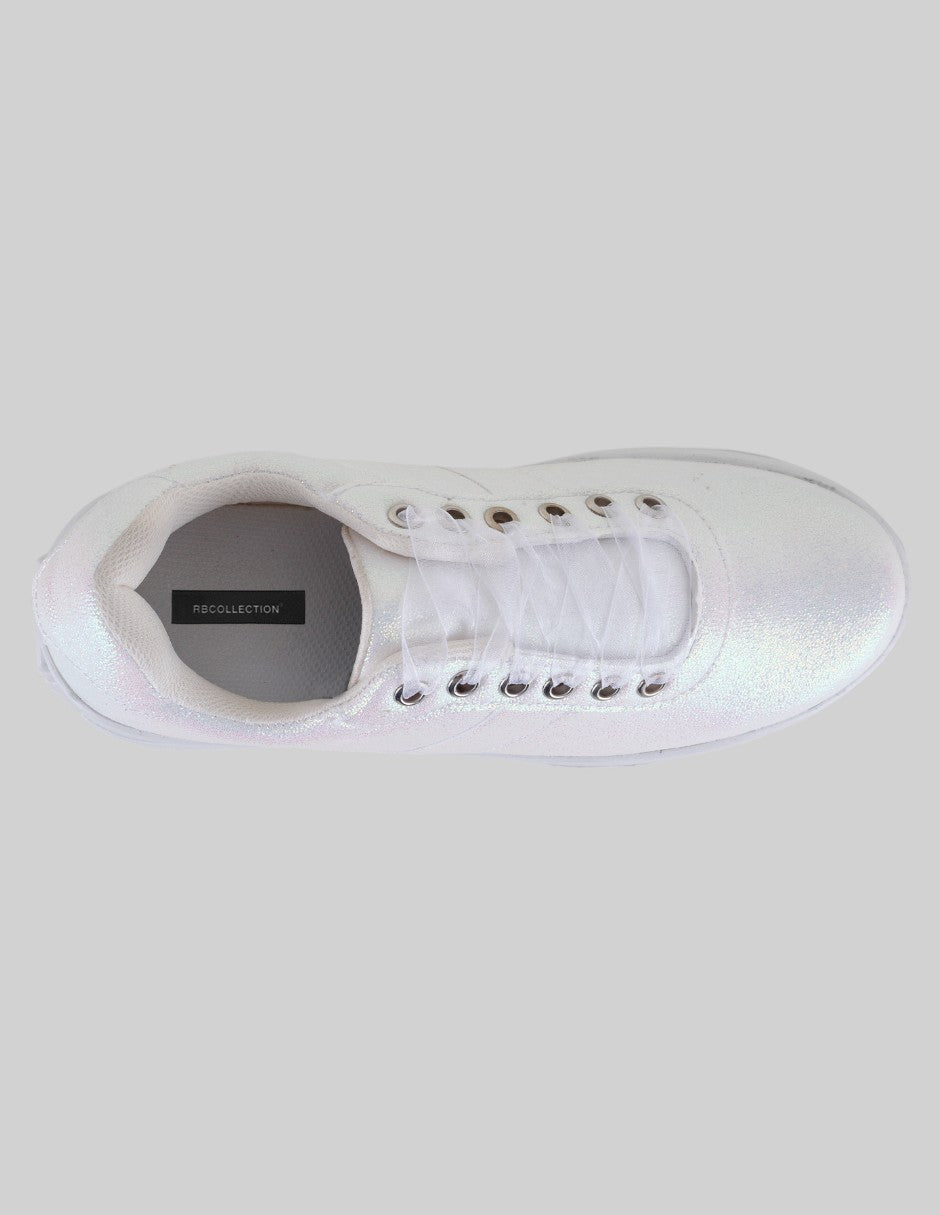 Tenis con cordones Aura en Sintético – Blanco