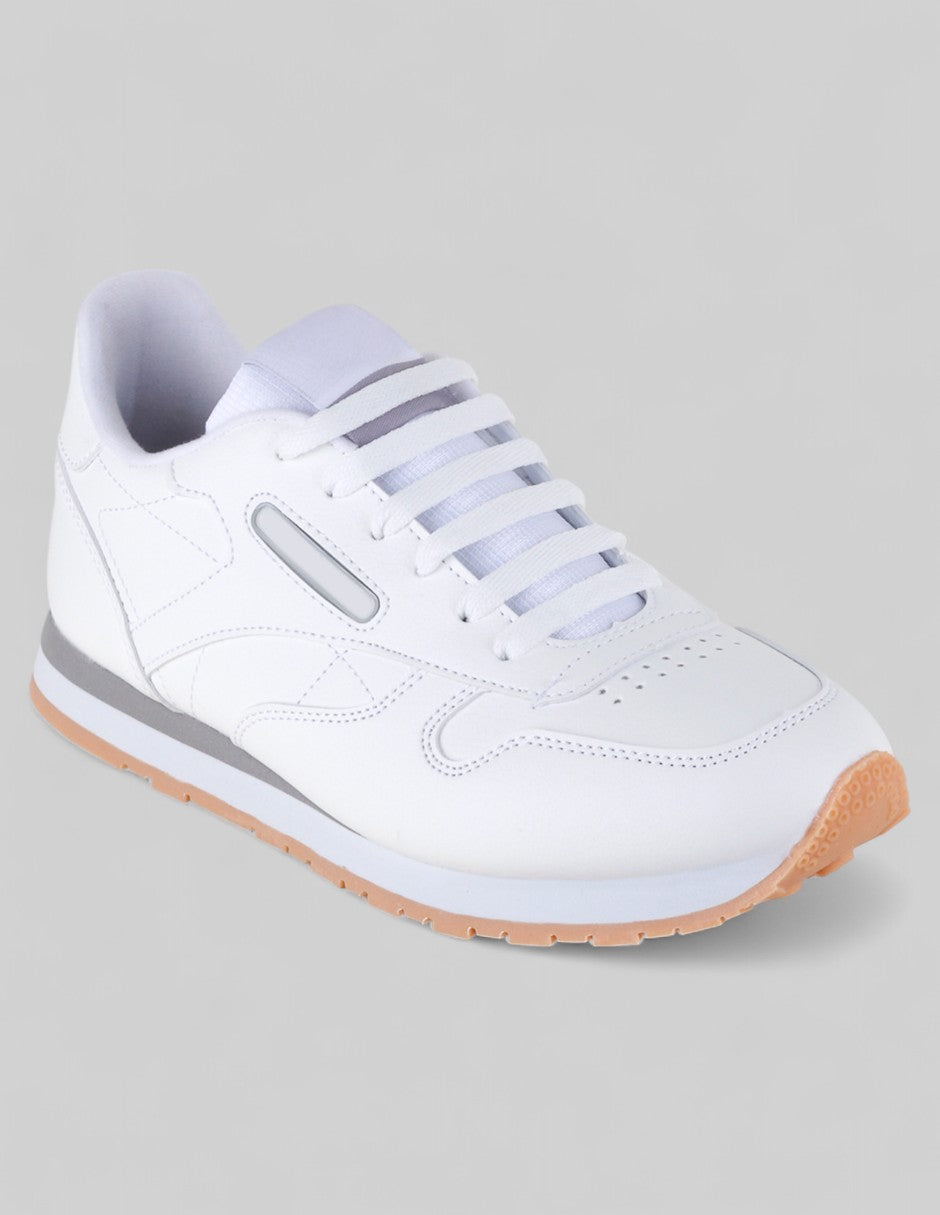 Tenis con cordones Exterior Piel vegana Color Blanco Para Mujer De RBCOLLECTION