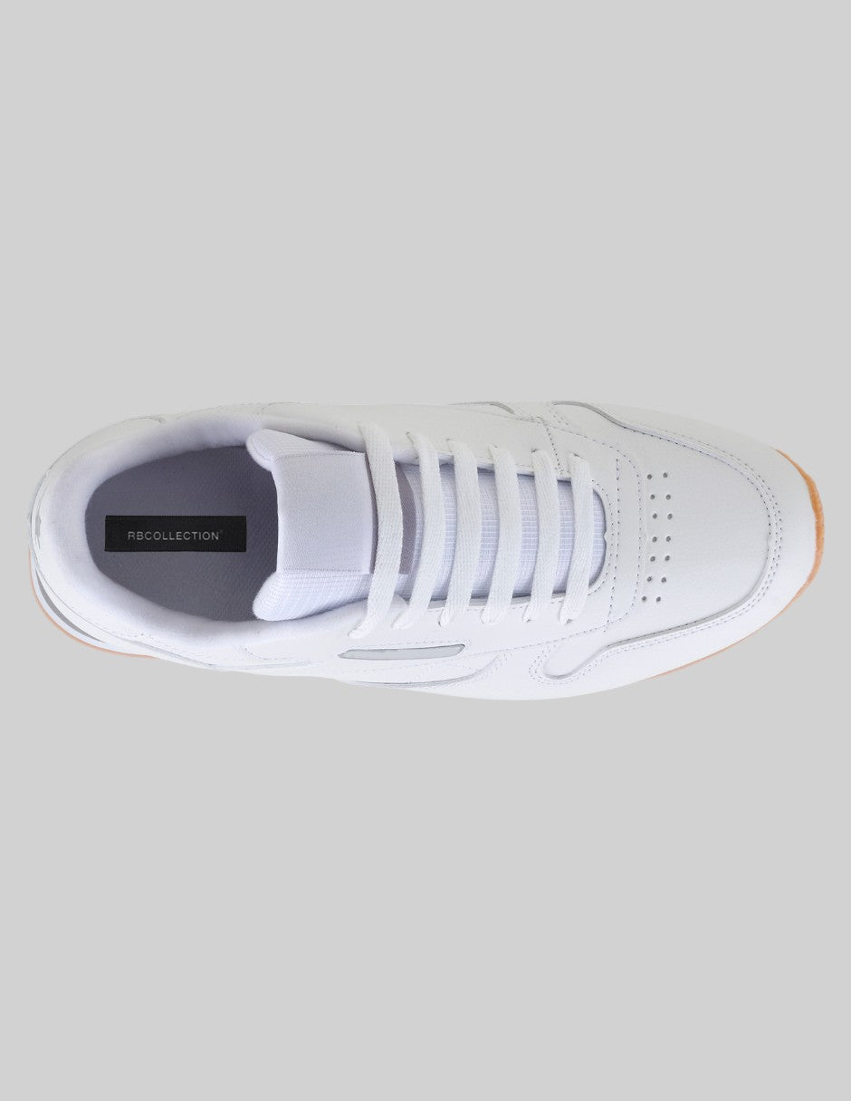 Tenis con cordones Agle en Piel vegana – Blanco
