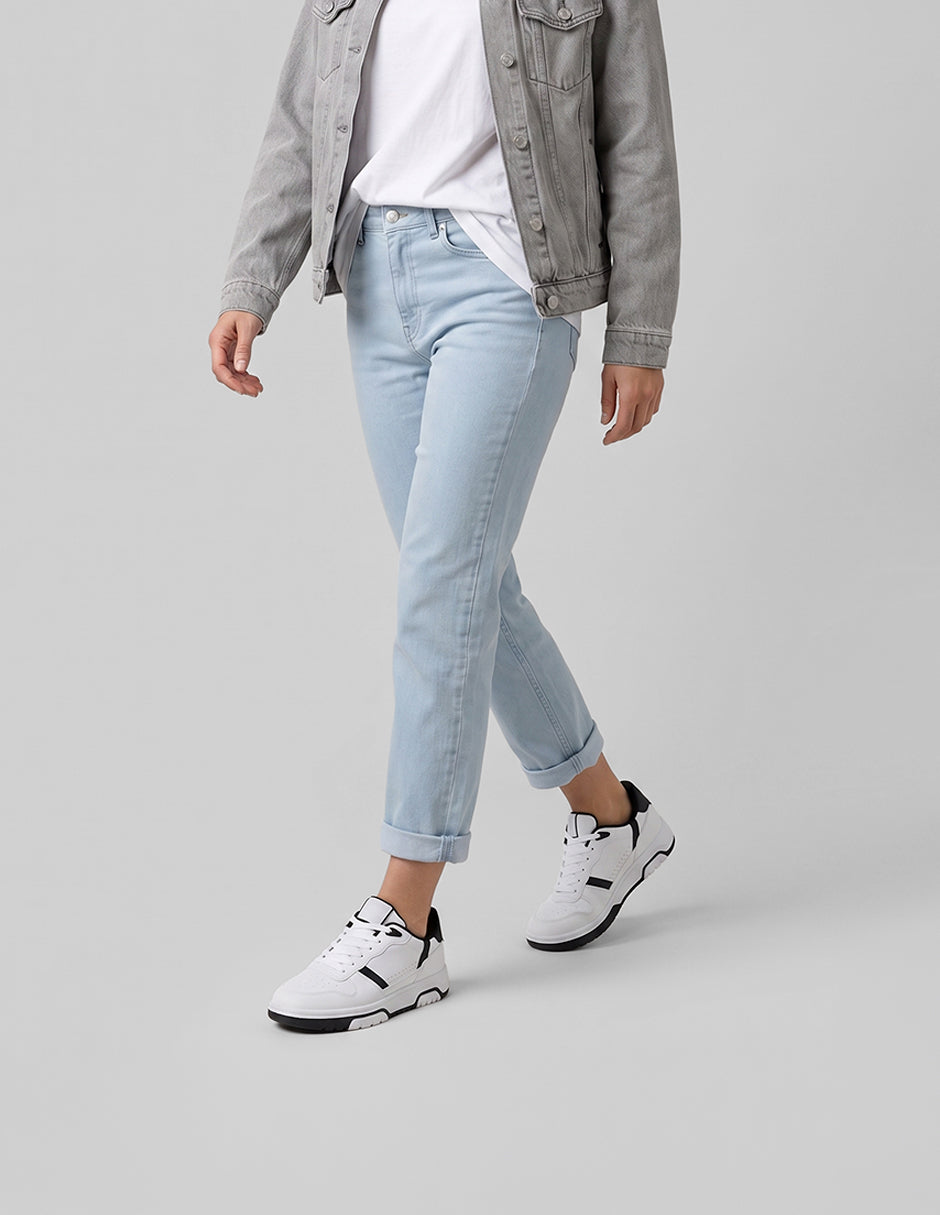 Tenis con cordones  Agle en Piel vegana – Blanco