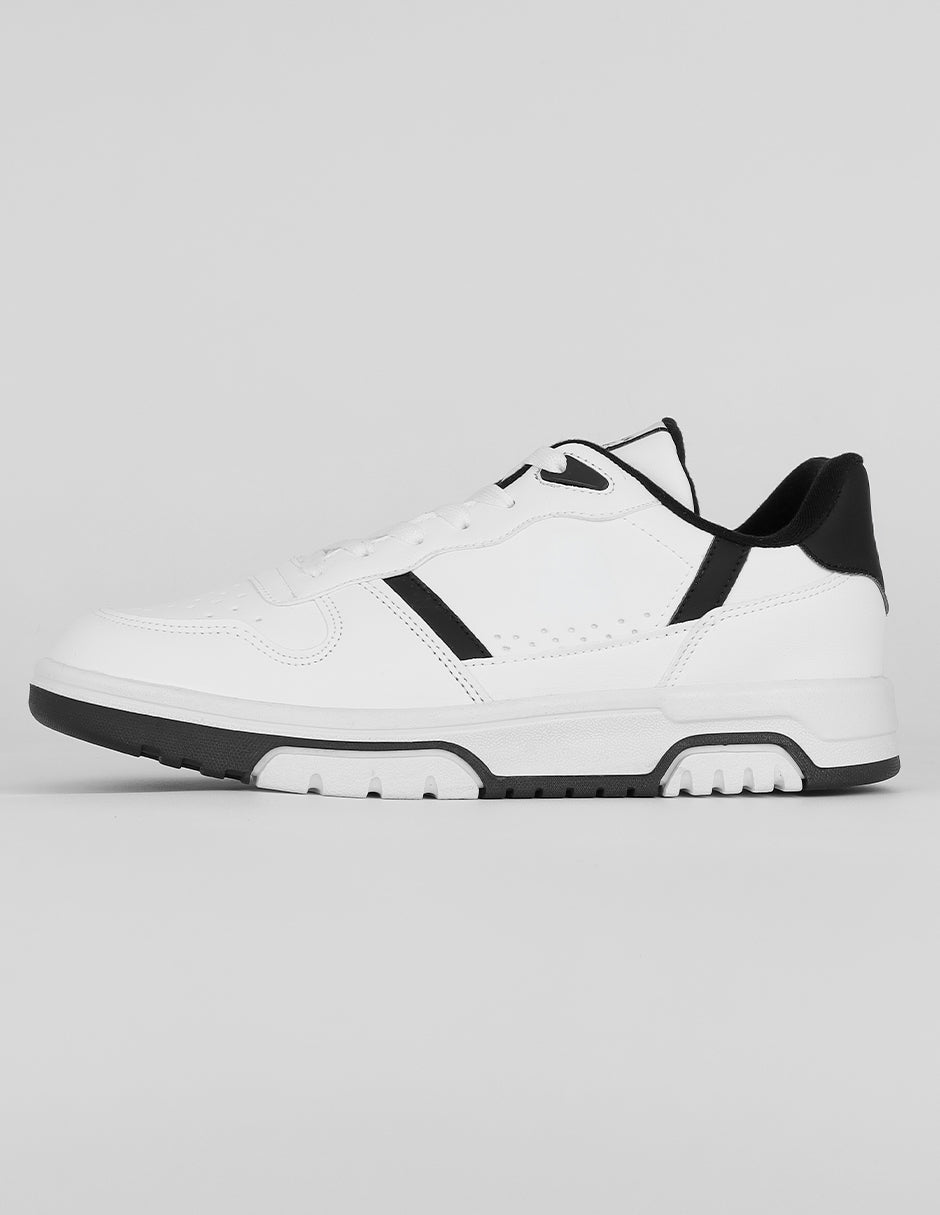 Tenis con cordones Exterior Piel vegana Color Blanco Para Hombre De RBCOLLECTION