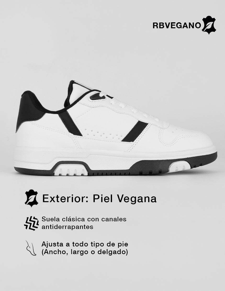 Tenis con cordones  Agle en Piel vegana – Blanco