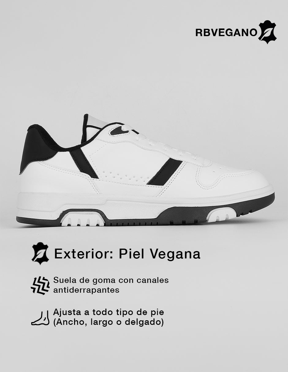 Tenis con cordones Agle en Piel vegana – Blanco