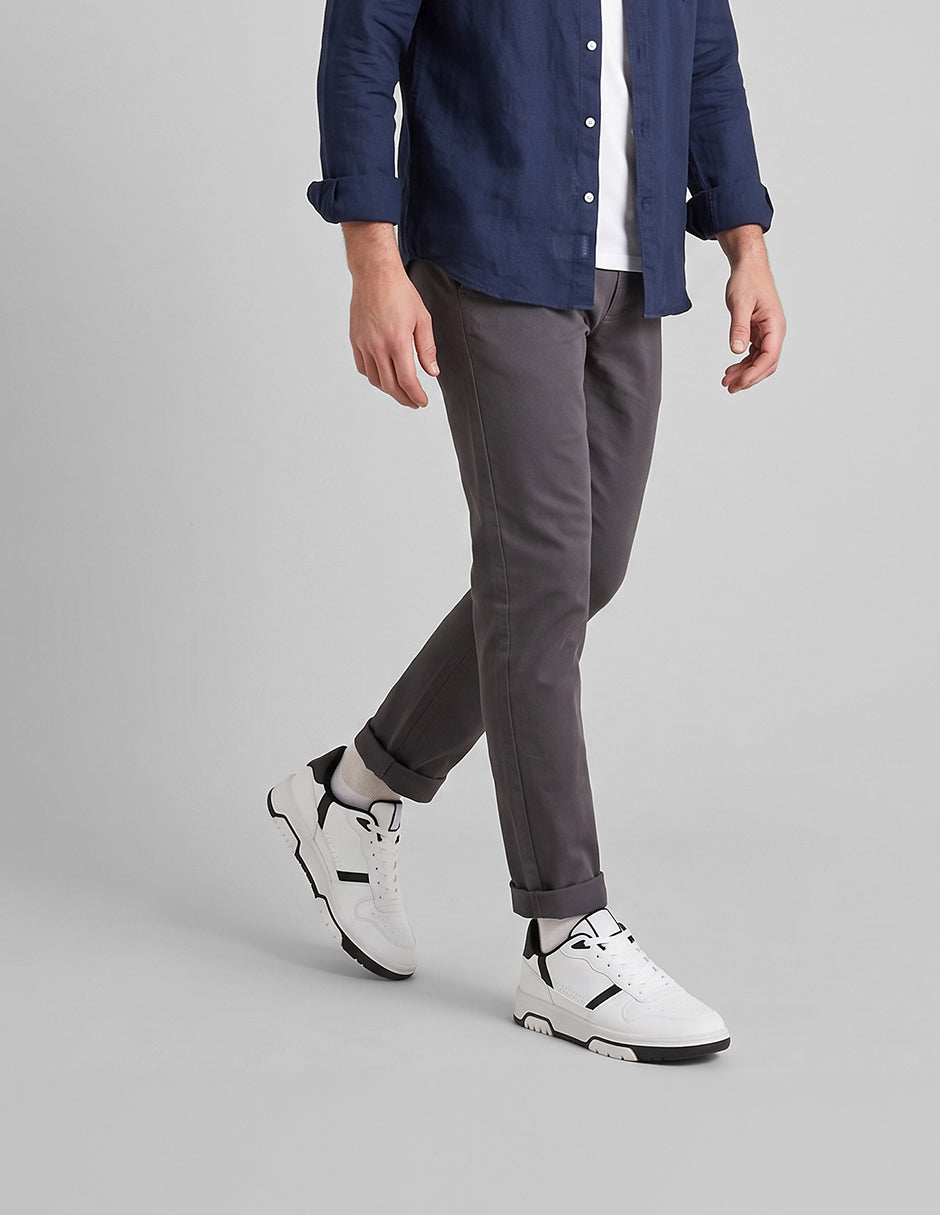 Tenis con cordones Agle en Piel vegana – Blanco