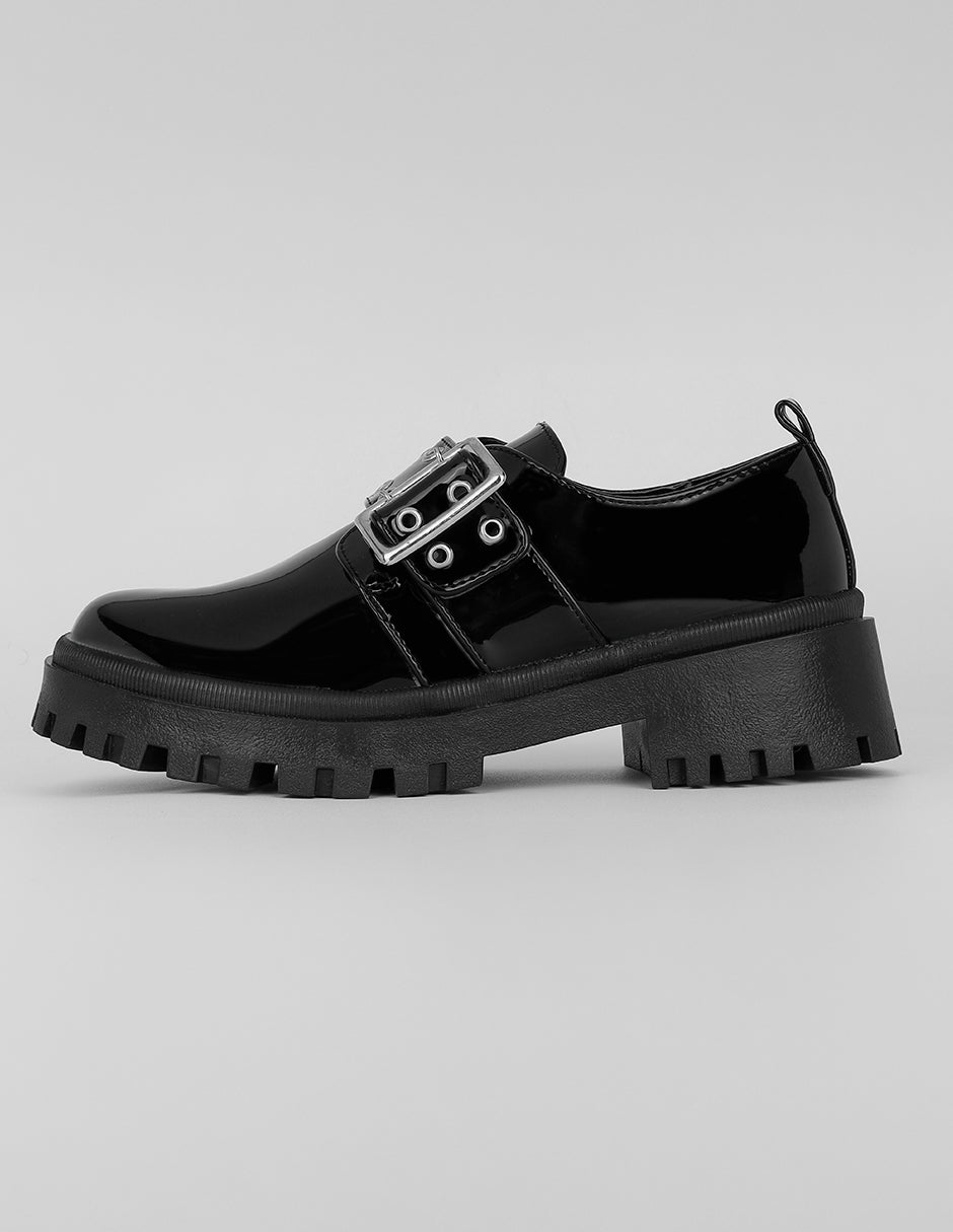 Mocasines Exterior Charol Color Negro Para Mujer De RBCOLLECTION
