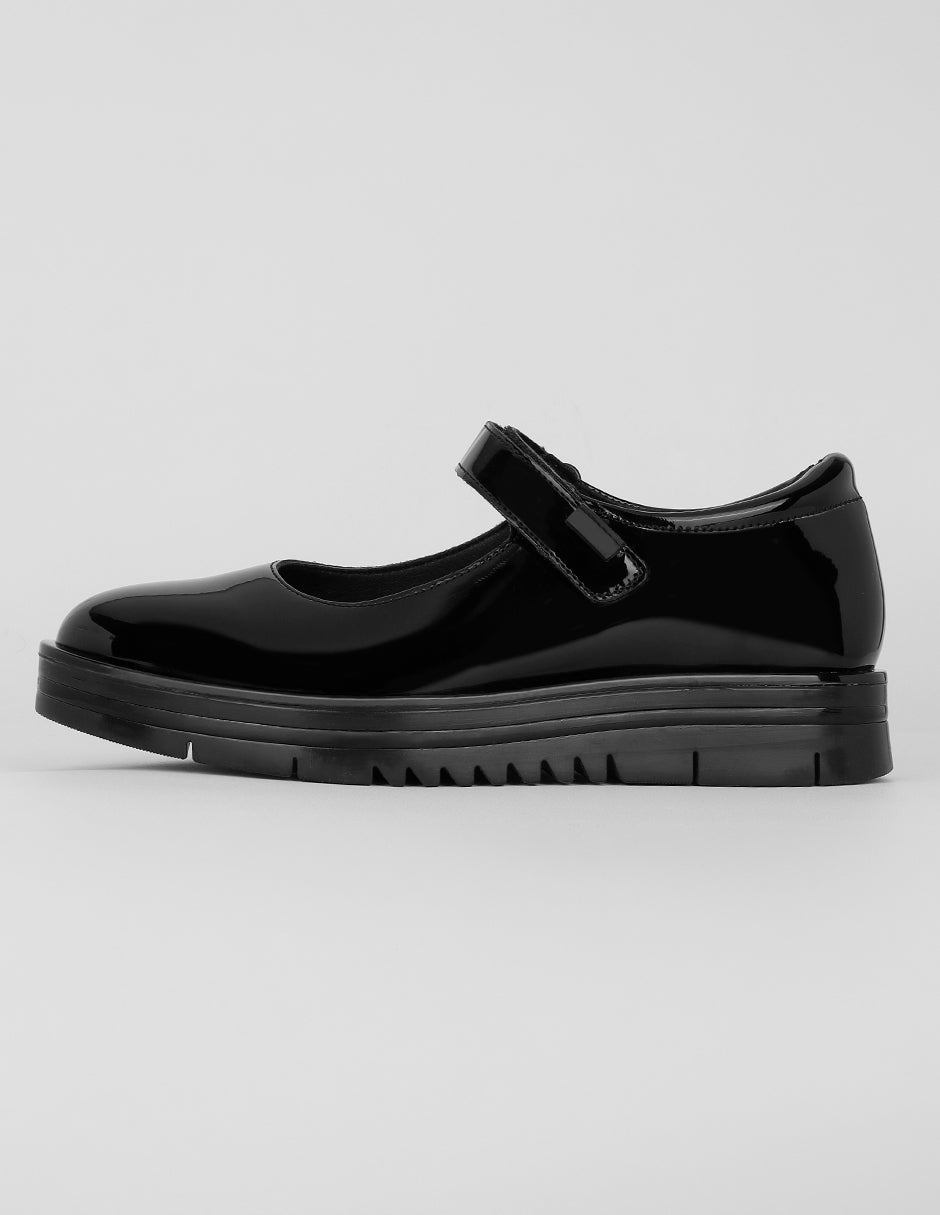 Mary jane Exterior Charol Color Negro Para Mujer De RBCOLLECTION