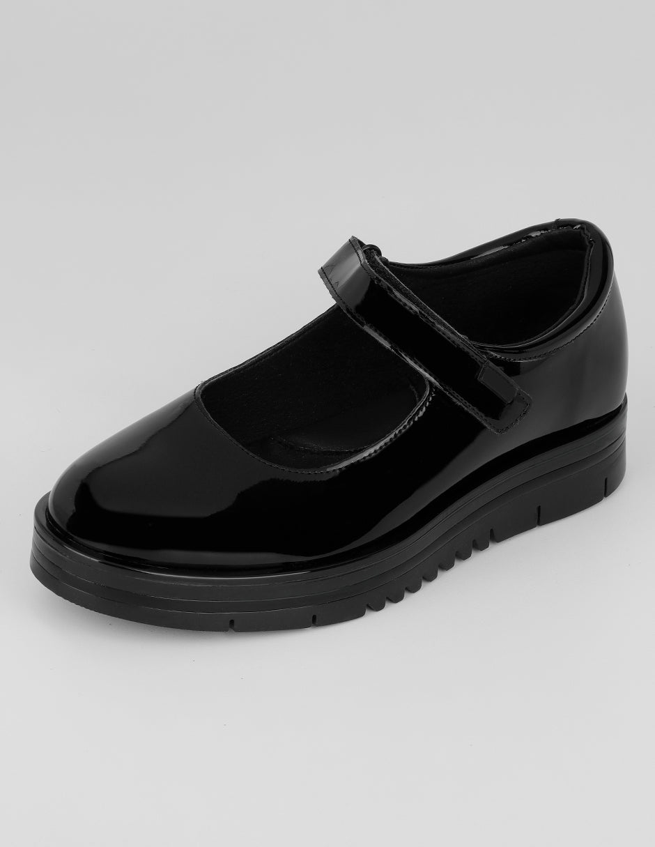 Mary jane Natura en Charol – Negro