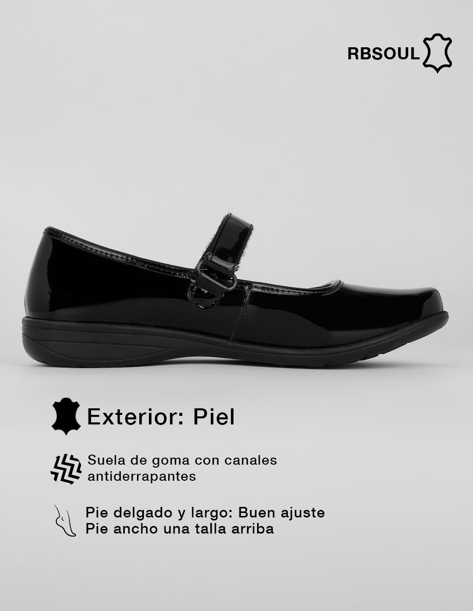 Mary jane Hand Made en Piel – Negro