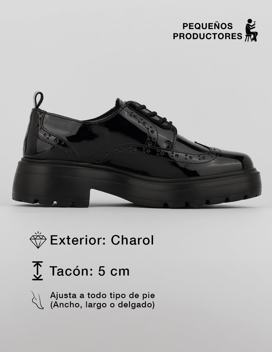 Mocasines Classy en Charol – Negro