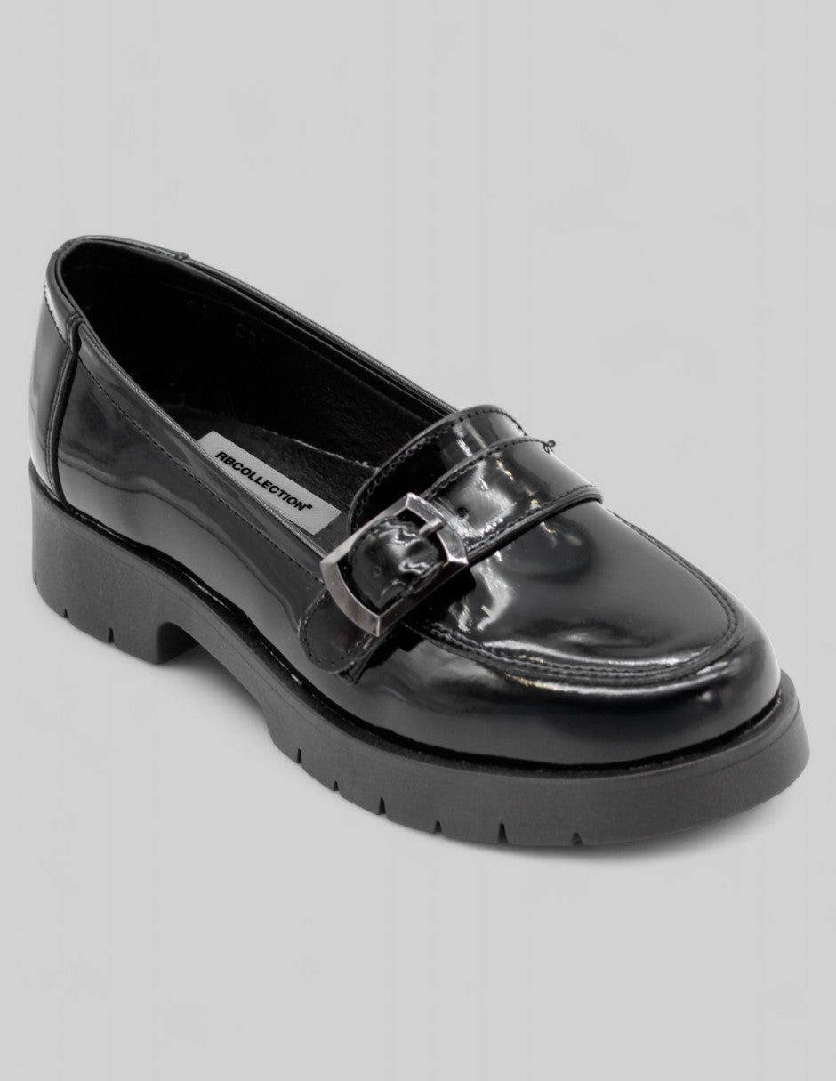 Mocasines Exterior Charol Color Negro Para Mujer De RBCOLLECTION
