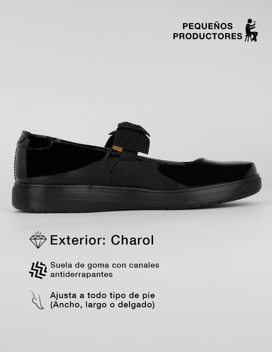 Mary jane Classy en Charol – Negro