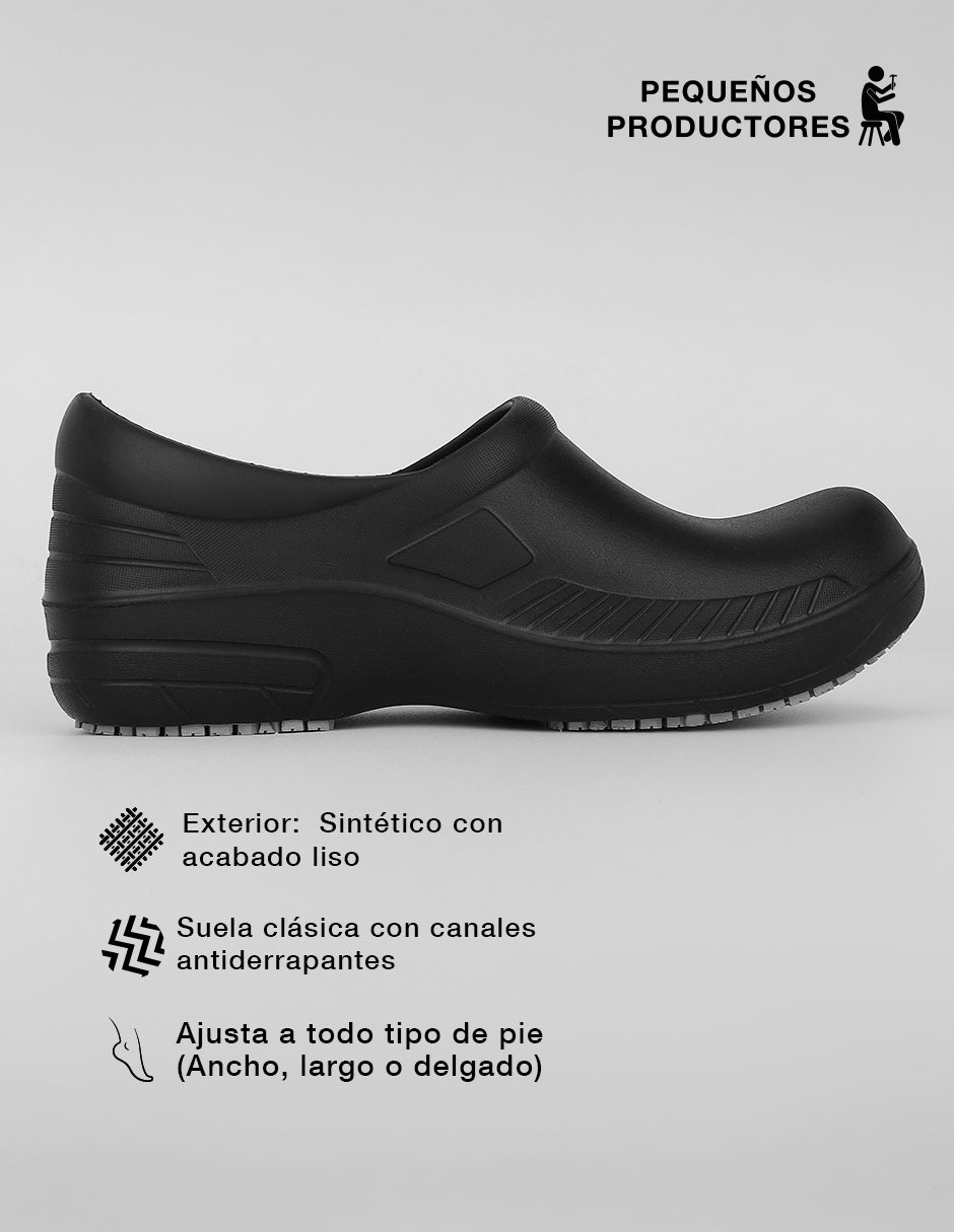 Zapatos de cocina Comfy en Sintético – Negro