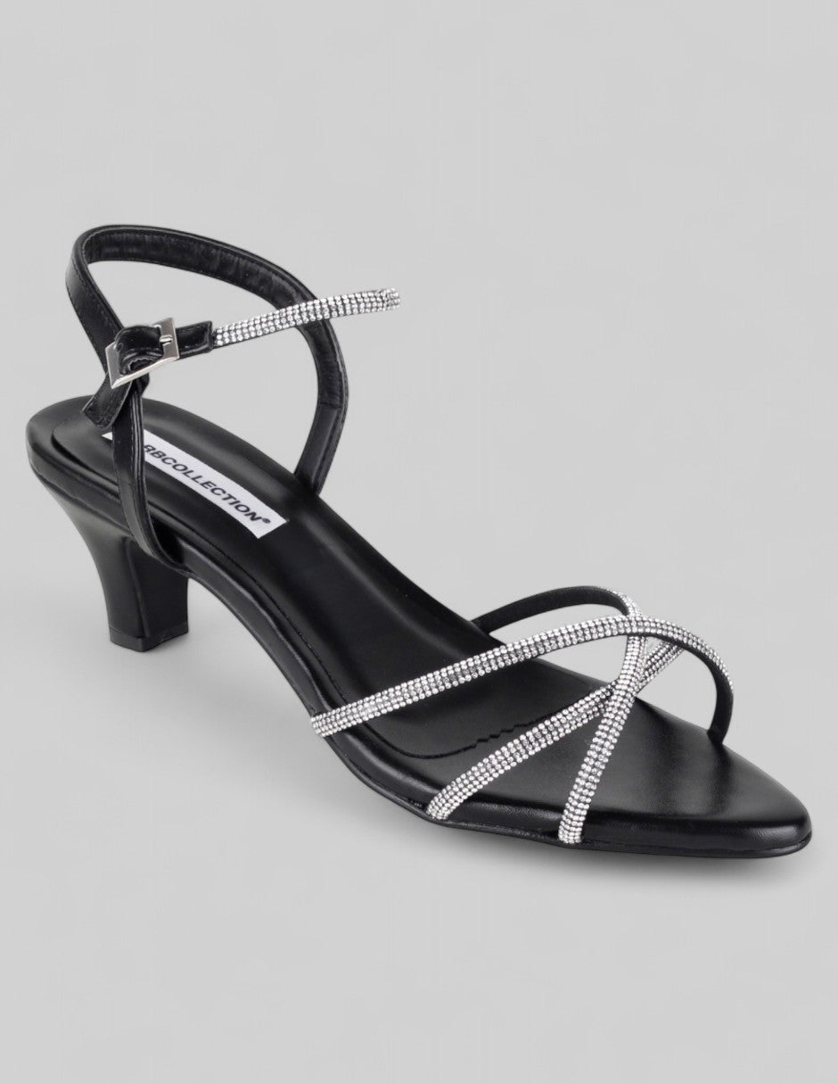 Sandalia con tacón Glowm en Sintético – Negro