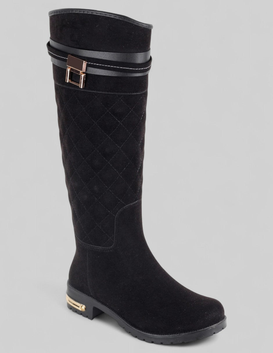 Botas altas Exterior Gamuza Color Negro Para Mujer De RBCOLLECTION