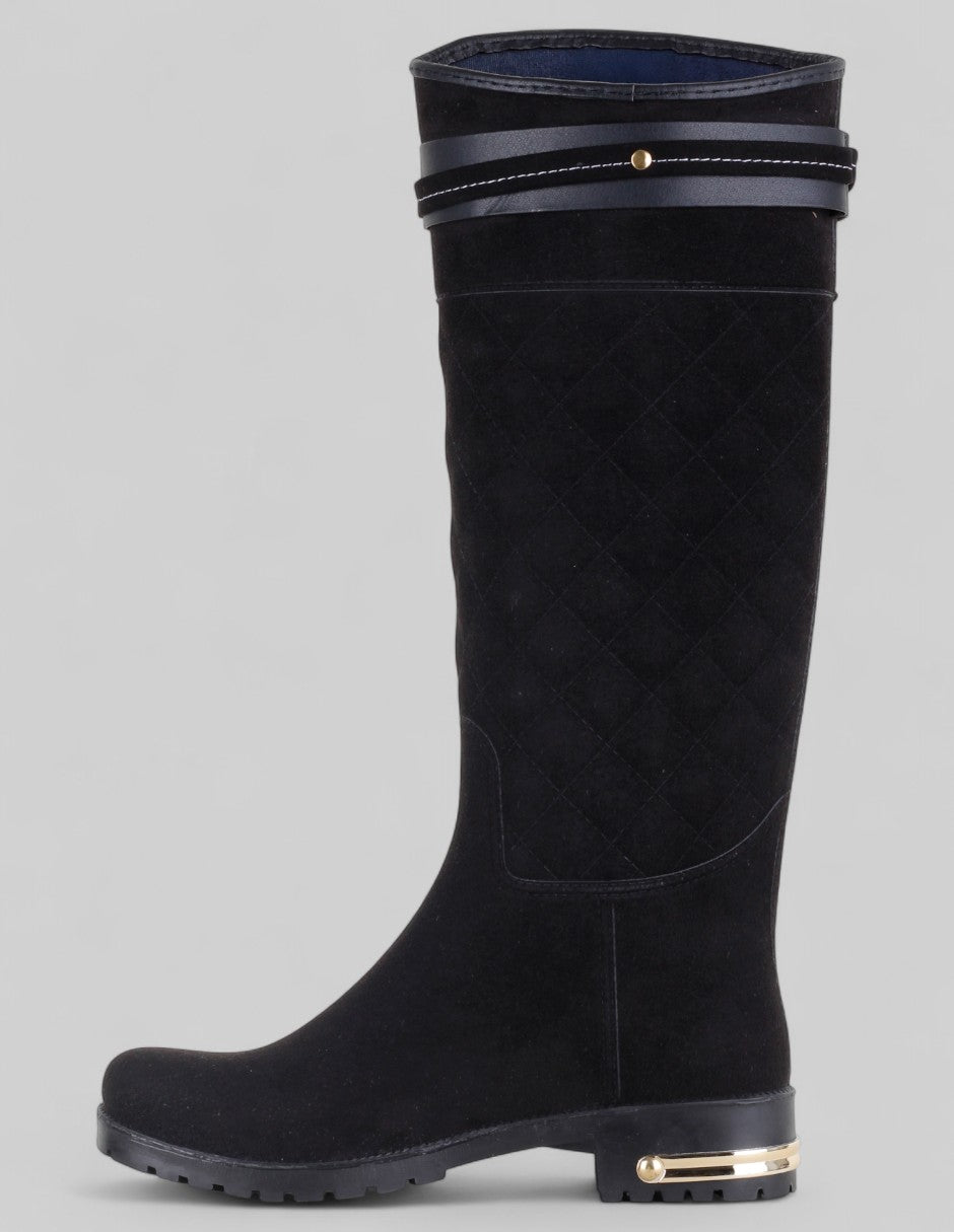 Botas altas Valk en Gamuza – Negro