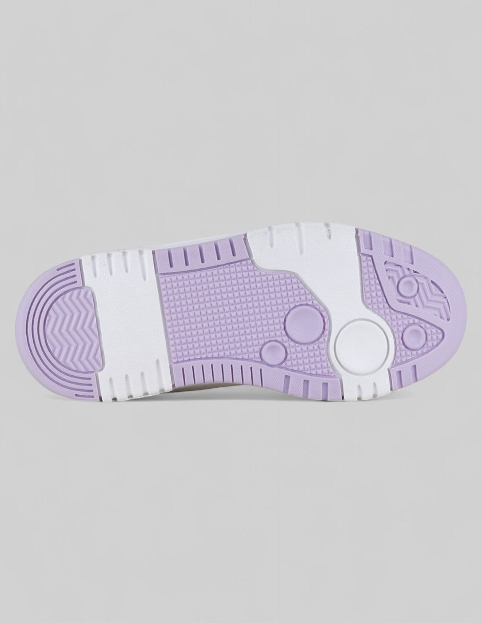 Tenis botín Agle en Piel vegana – Blanco