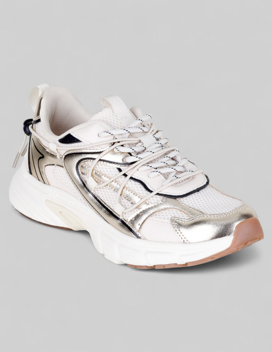 Tenis tipo deportivo  Urban en Piel vegana – Beige