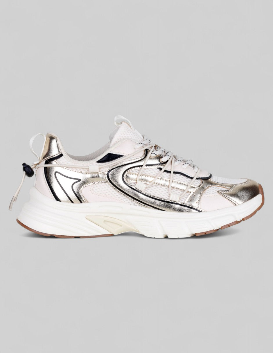 Tenis tipo deportivo  Urban en Piel vegana – Beige