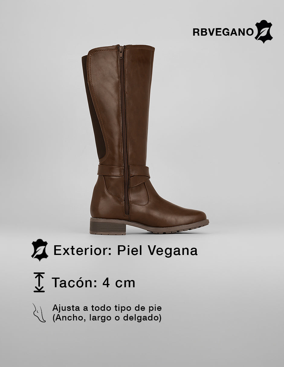 Botas altas Hella en Piel vegana – Café