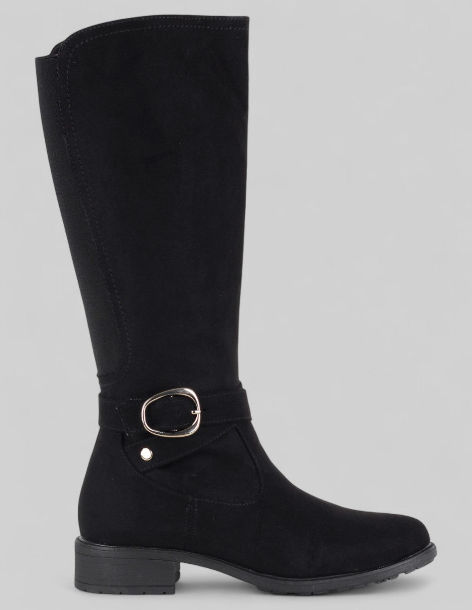 Botas altas Valk en Gamuza – Negro