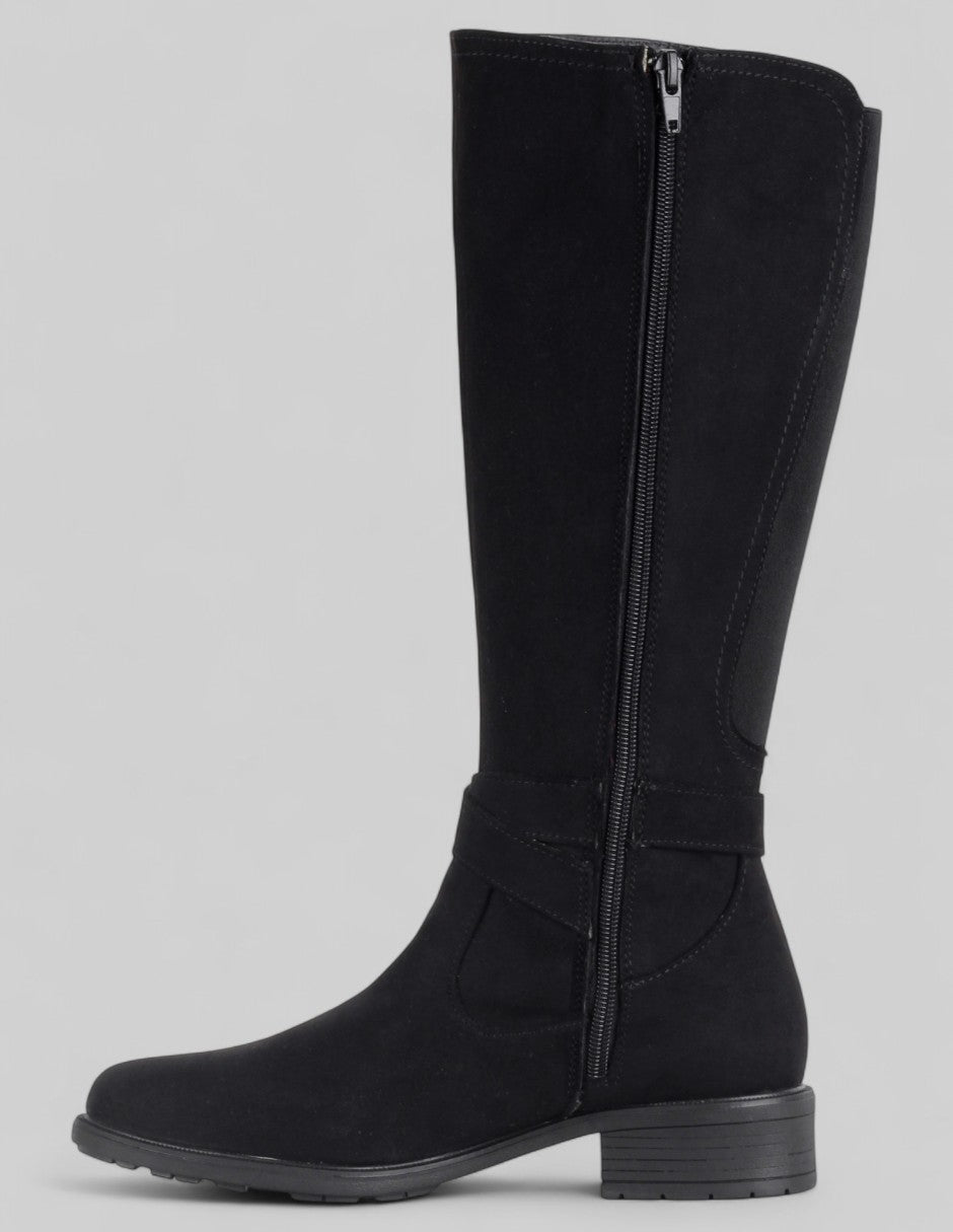 Botas altas Valk en Gamuza – Negro