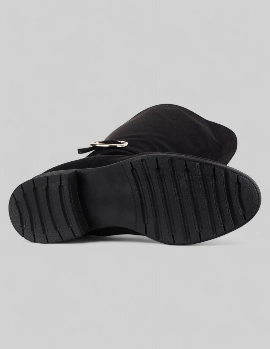 Botas altas Valk en Gamuza – Negro