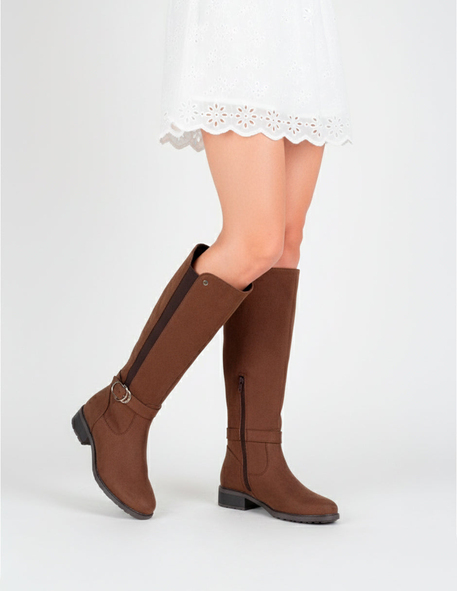 Botas altas Walk en Gamuza – Café
