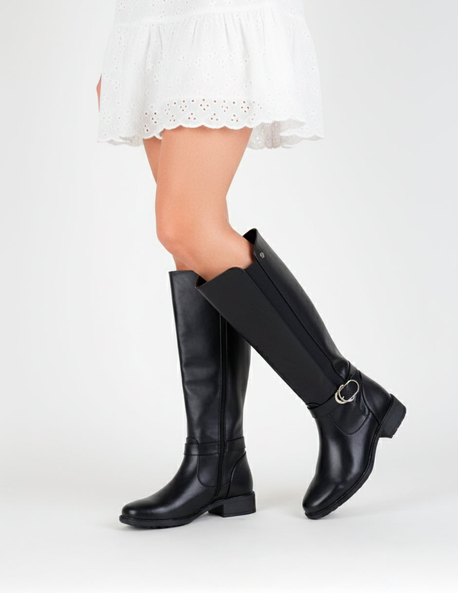 Botas altas Walk en Piel vegana – Negro