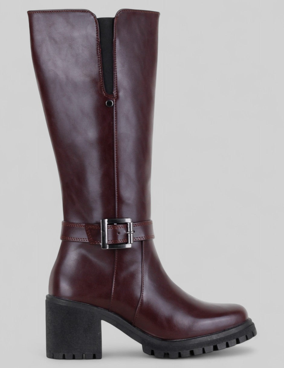 Botas altas Hella en Piel vegana – Rojo