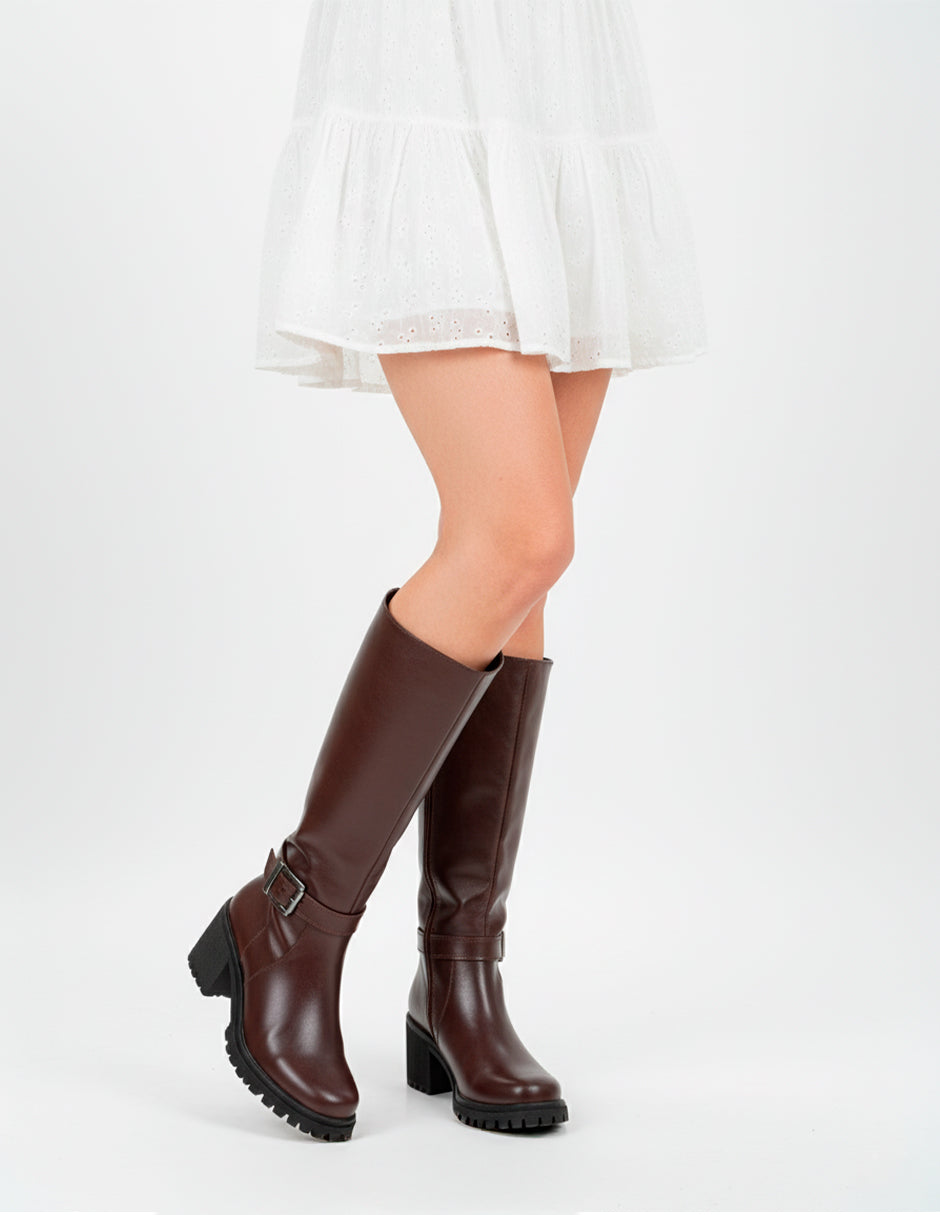 Botas altas Hella en Piel vegana – Rojo