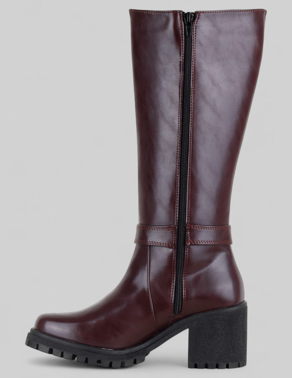 Botas altas Hella en Piel vegana – Rojo