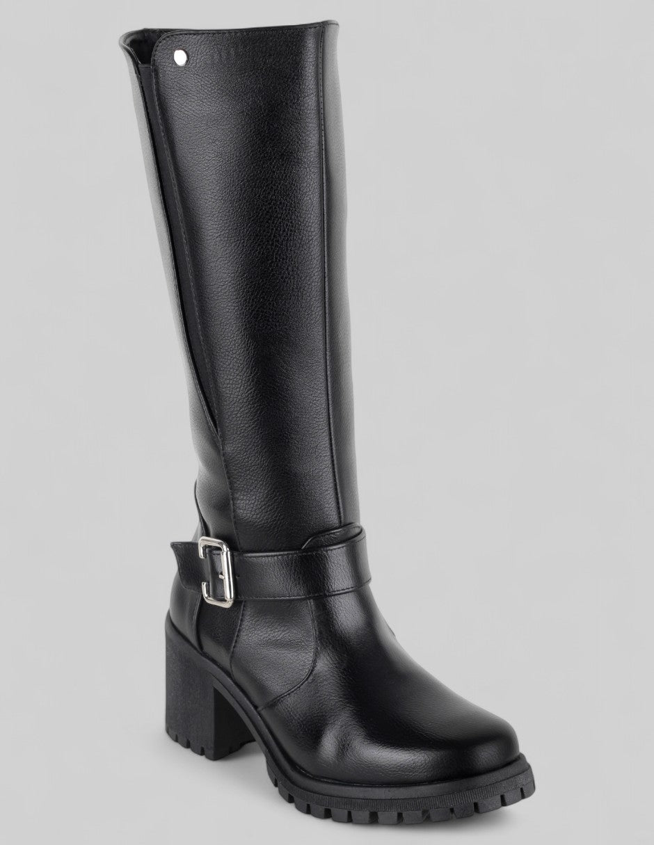 Botas altas Exterior Piel vegana Color Negro Para Mujer De RBCOLLECTION