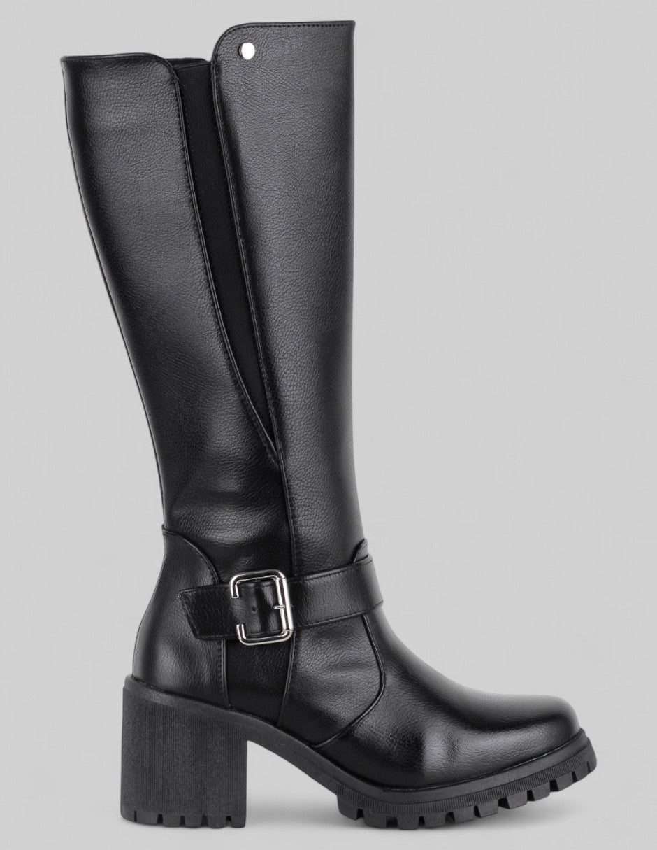 Botas altas Hella en Piel vegana – Negro