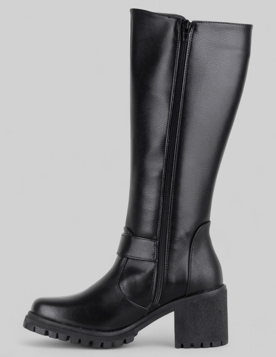 Botas altas Hella en Piel vegana – Negro