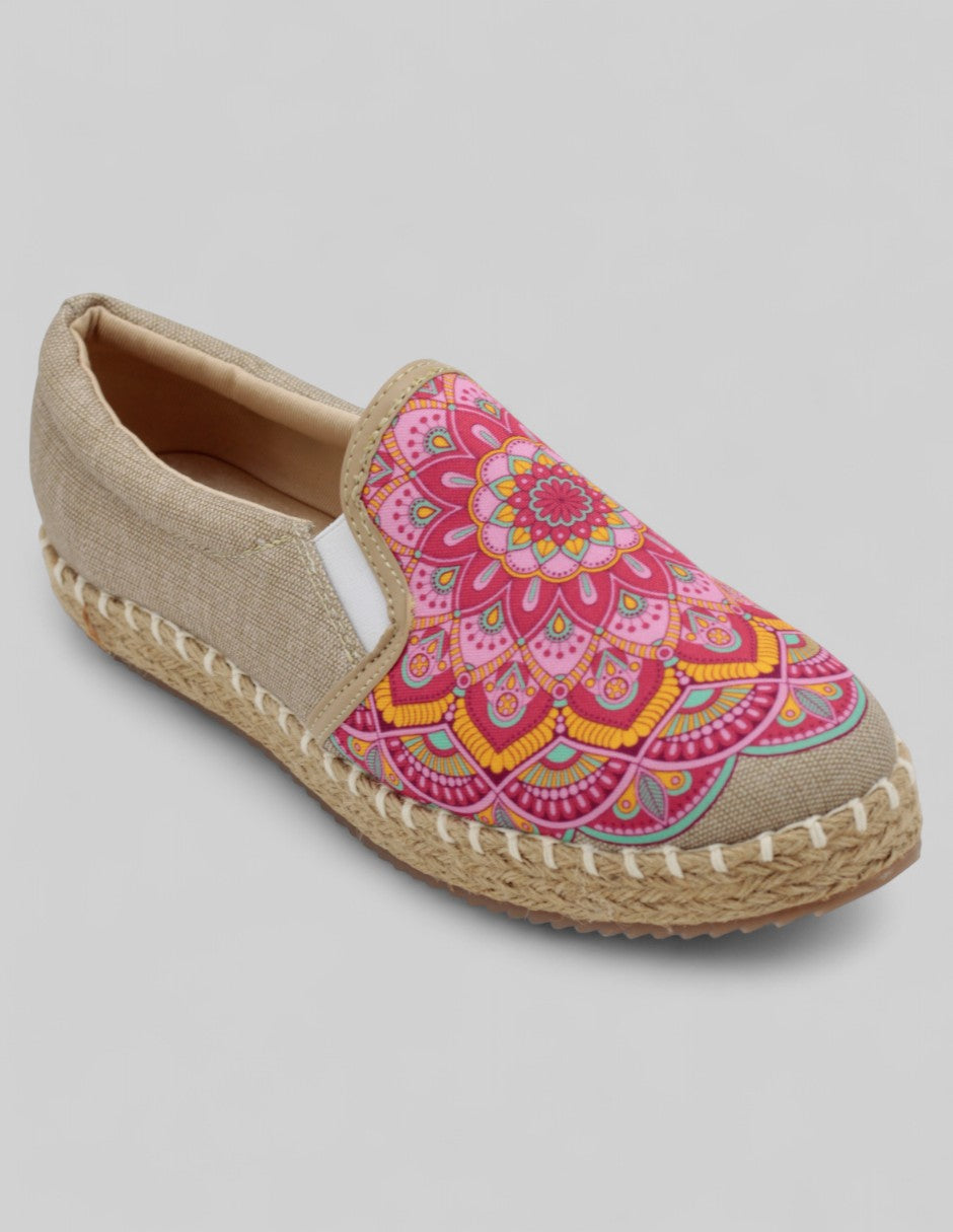 Mocasines Exterior Textil Color Beige Para Mujer De RBCOLLECTION