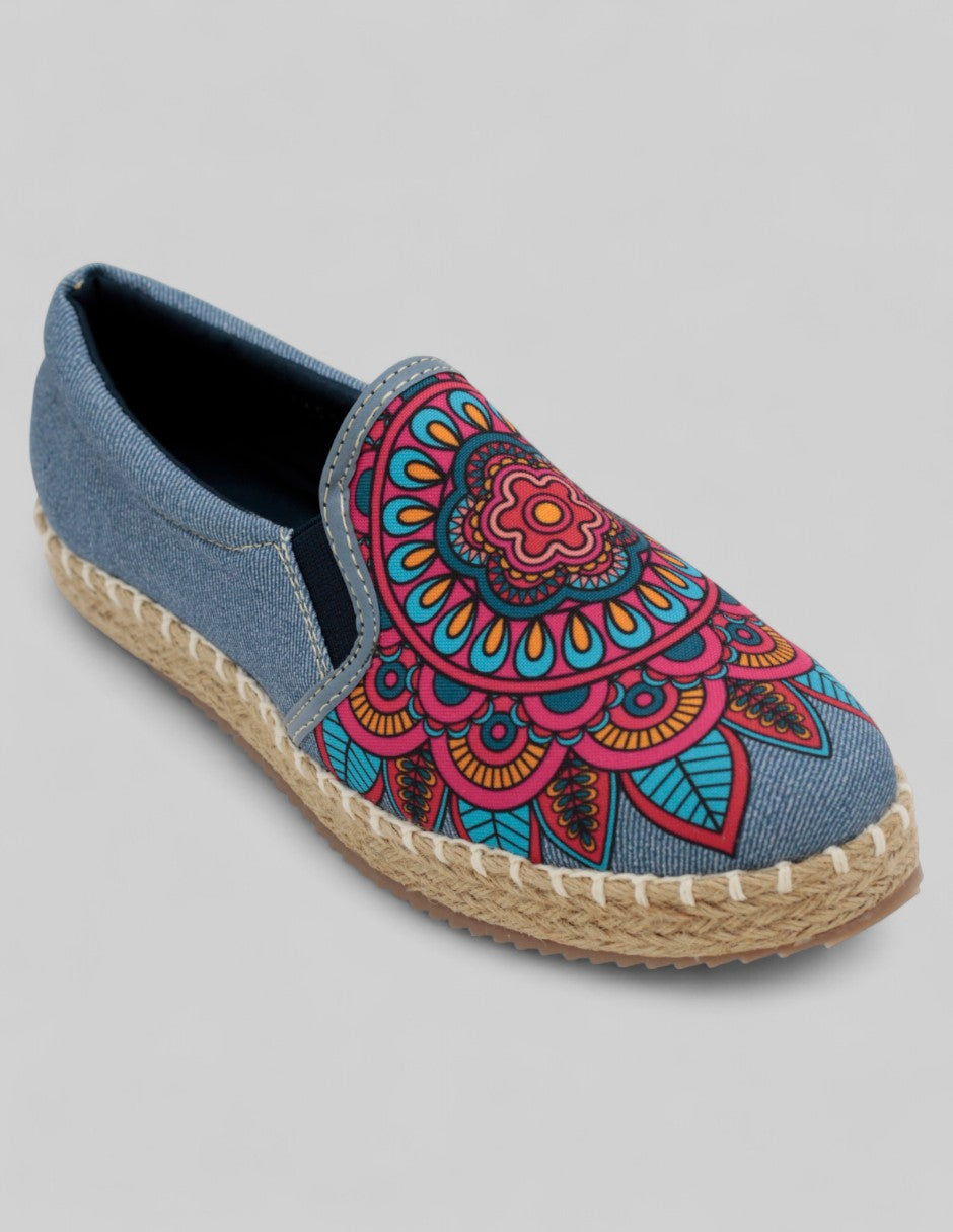 Mocasines Exterior Textil Color Azul Para Mujer De RBCOLLECTION